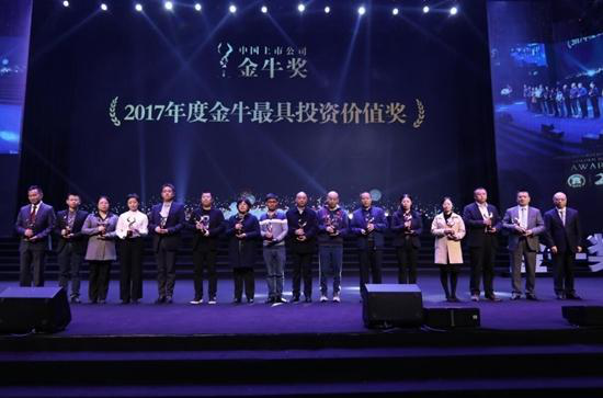 2018年 2017年度金牛奖.png 永乐国际F66股份荣获“2017年度金牛最具投资价值奖”(图1)